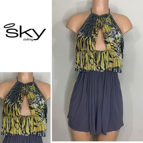 New. SKY chain mail animal print mini dress. Normally $268 - Picture 14 of 14